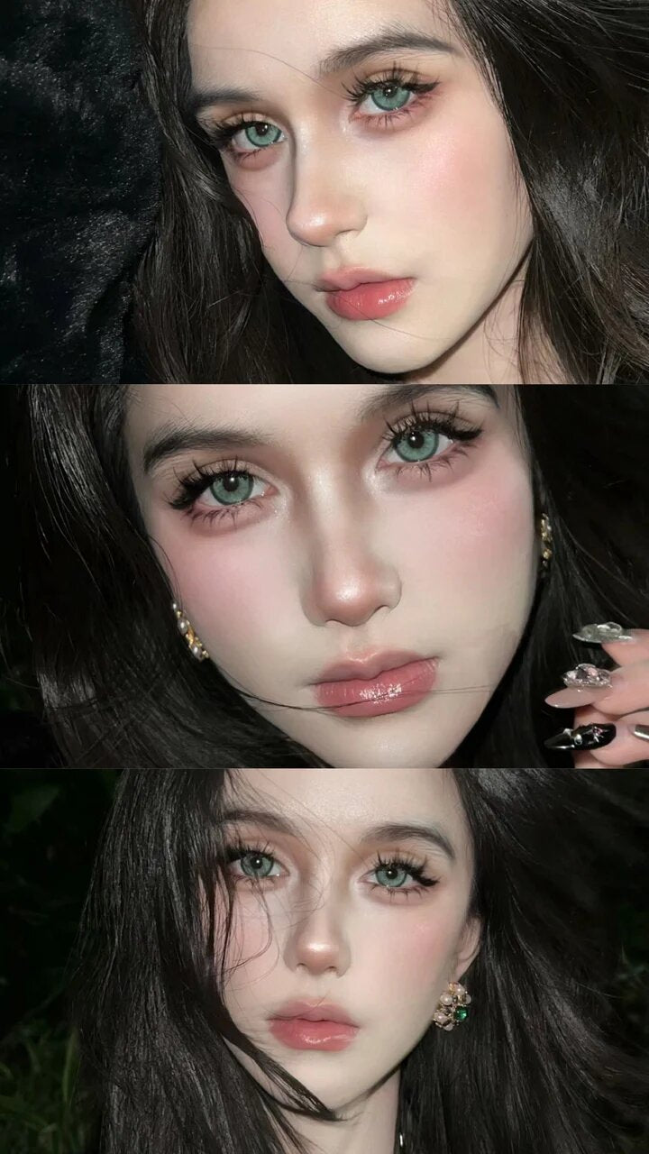 kazzue glitz green colored contact lens