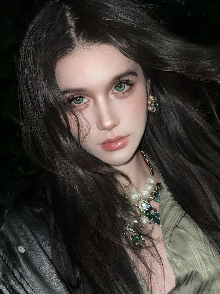 kazzue glitz green colored contact lens