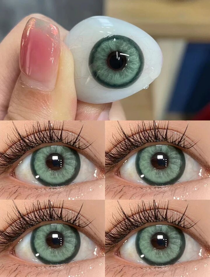 kazzue glitz green colored contact lens