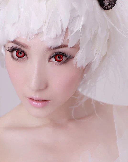 kazzue heavenly cloud nine red colored contact lens