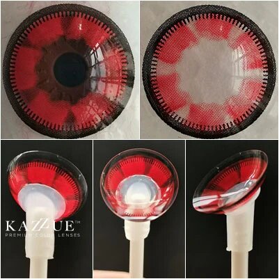 kazzue heavenly cloud nine red colored contact lens