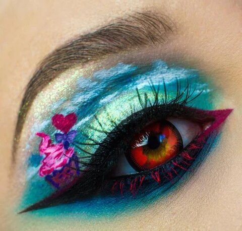 kazzue heavenly cloud nine red colored contact lens