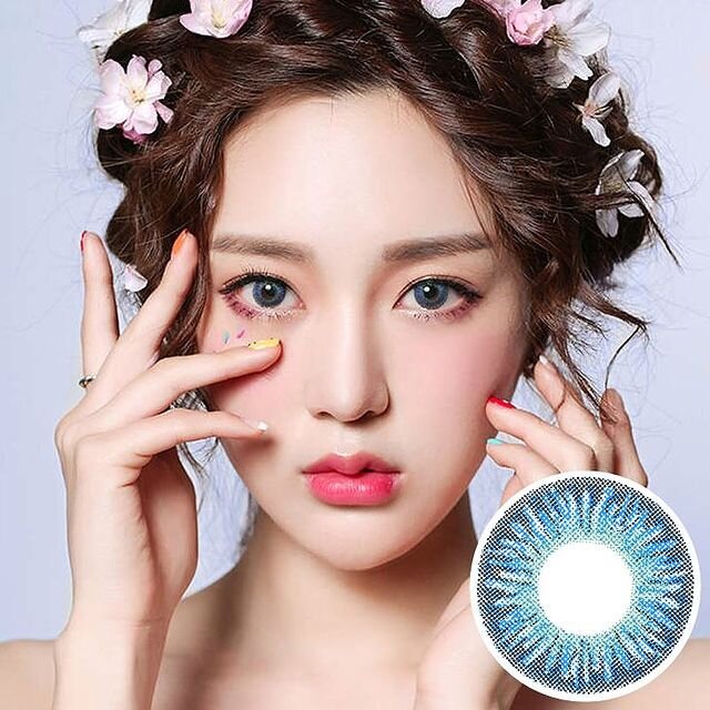 kazzue heavenly cupcake blue colored contact lens