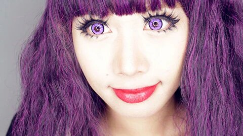 kazzue heavenly gummi violet colored contact lens
