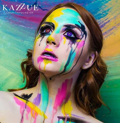 kazzue heavenly gummi violet colored contact lens