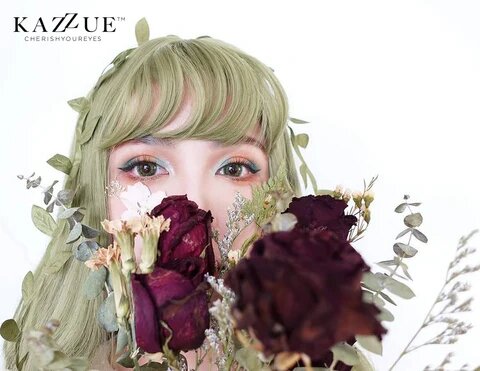kazzue heavenly lollipop green colored contact lens