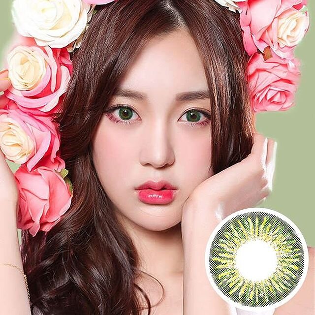 kazzue heavenly lollipop green colored contact lens