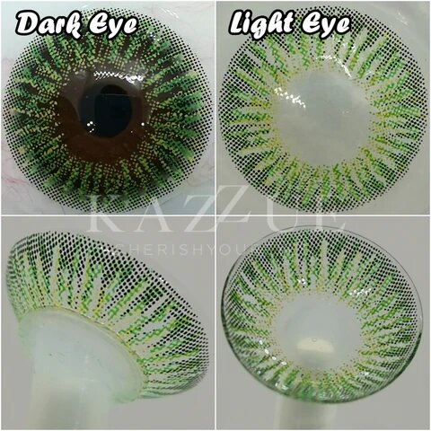 kazzue heavenly lollipop green colored contact lens