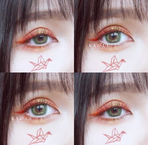 kazzue heavenly lollipop green colored contact lens