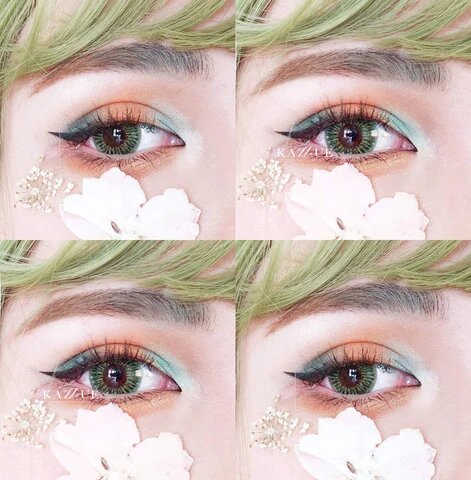 kazzue heavenly lollipop green colored contact lens