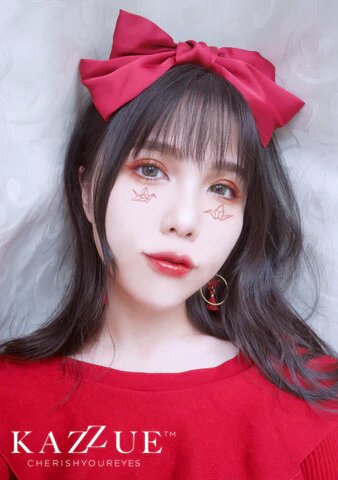 kazzue heavenly lollipop green colored contact lens