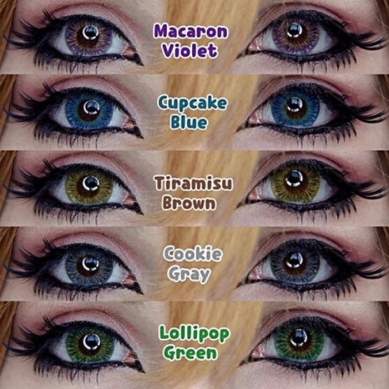 kazzue heavenly macaron violet colored contact lens