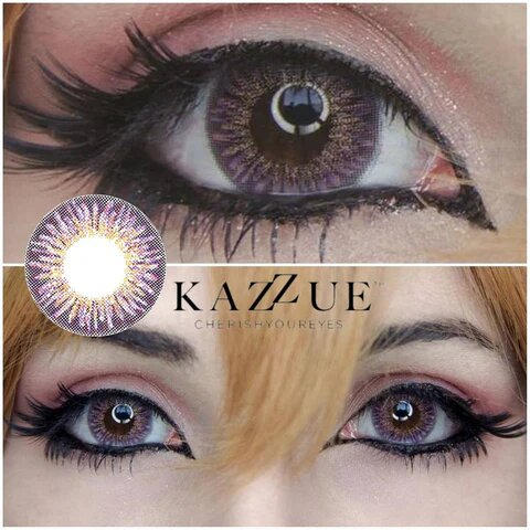 kazzue heavenly macaron violet colored contact lens