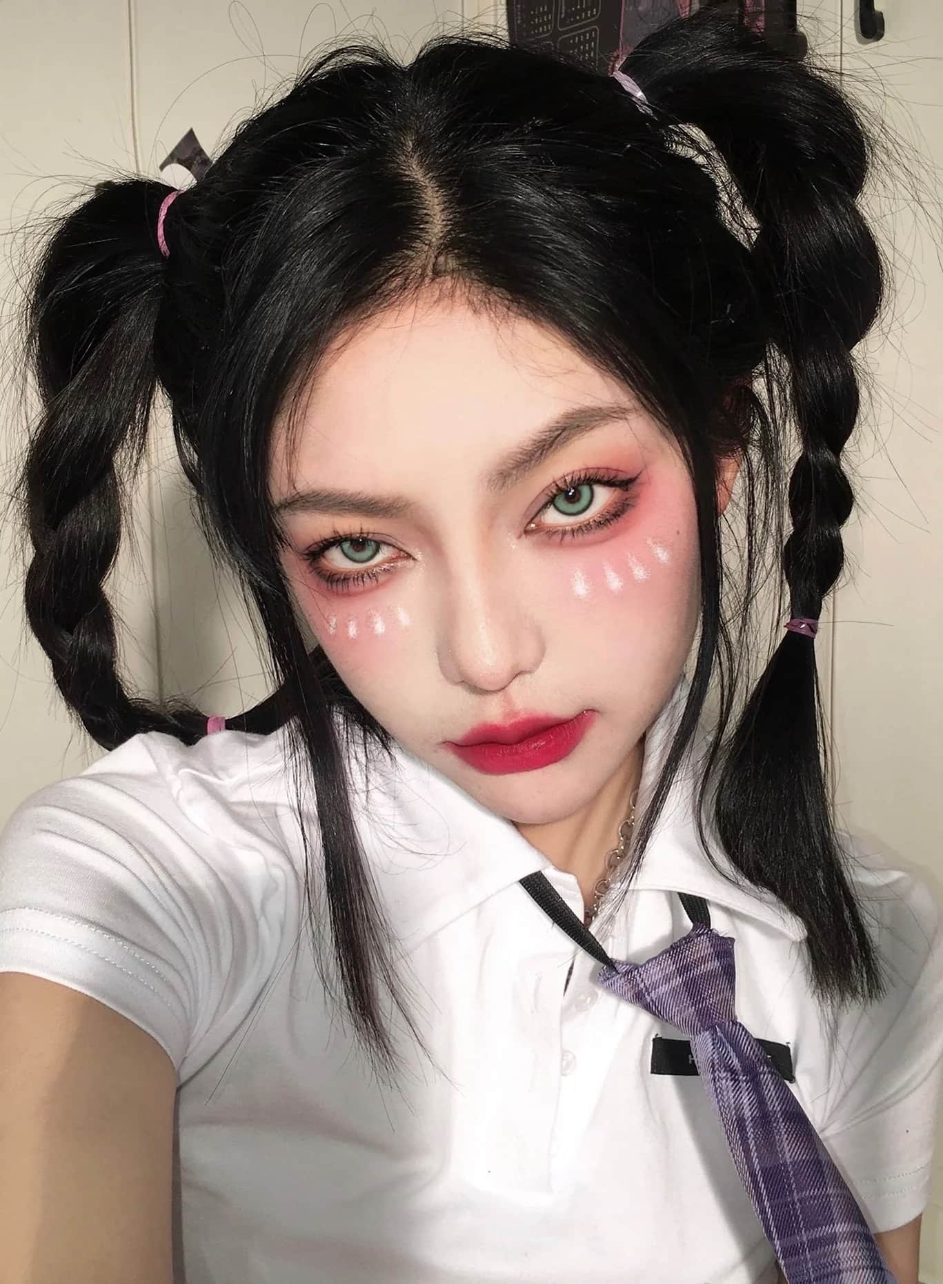 kazzue heavenly mint green colored contact lens