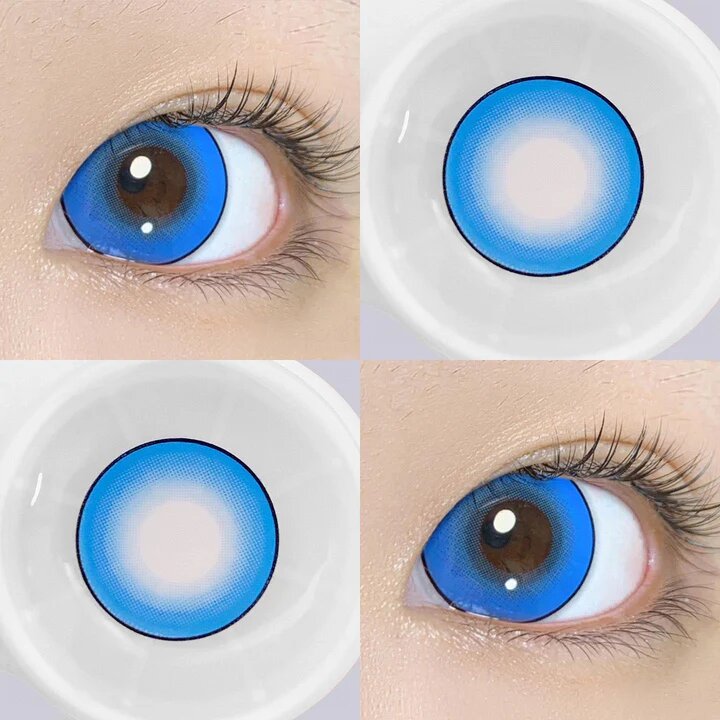 kazzue intense pop blue colored contact lens