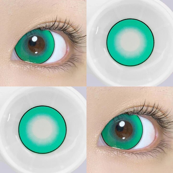 kazzue intense pop green colored contact lens
