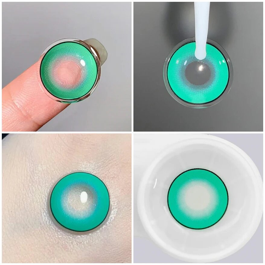 kazzue intense pop green colored contact lens