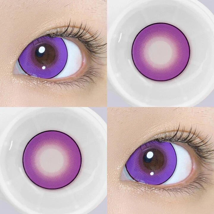 kazzue intense pop purple colored contact lens