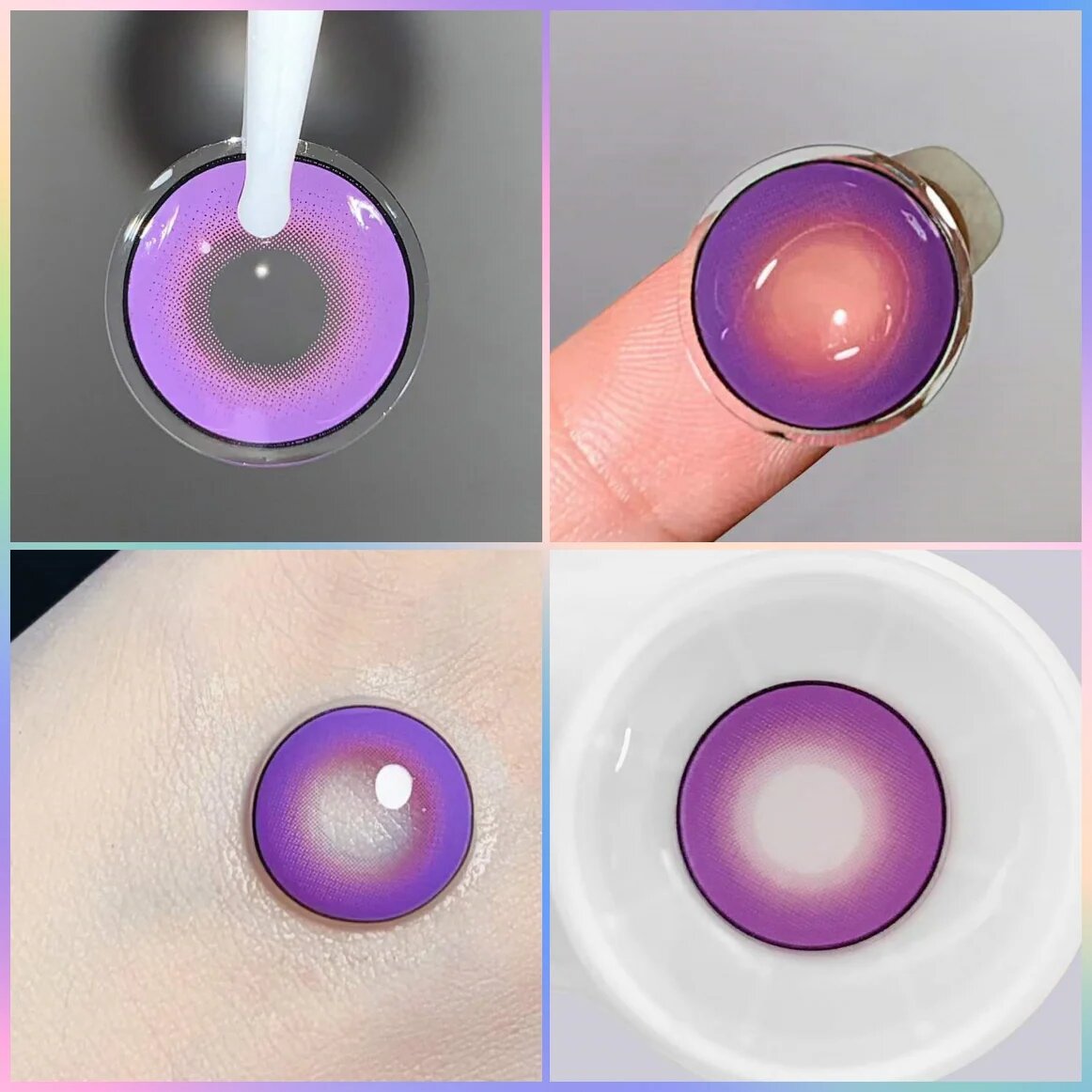 kazzue intense pop purple colored contact lens