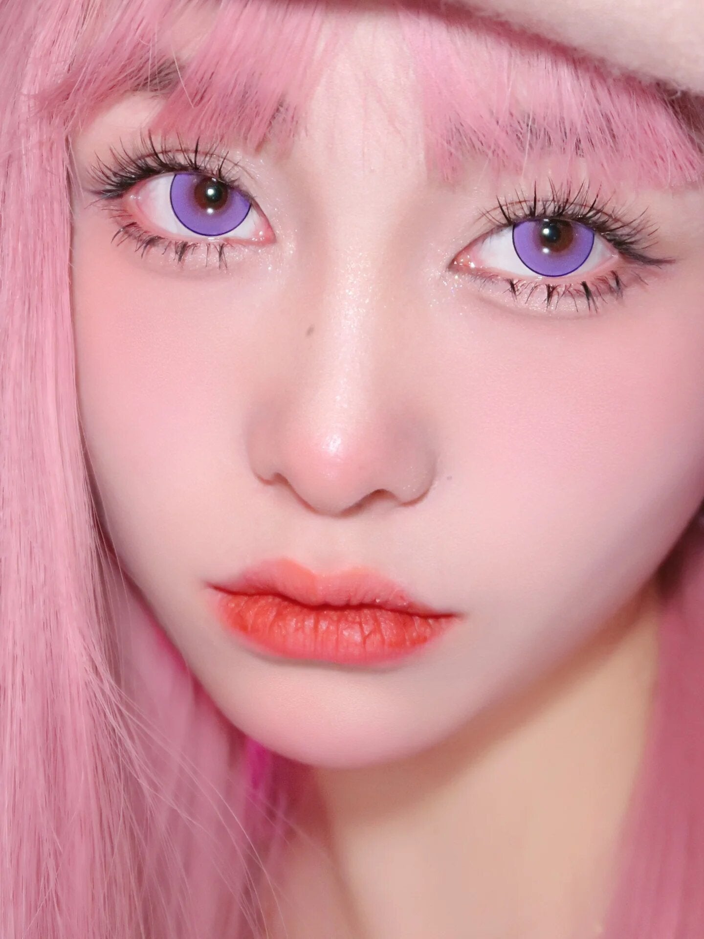 kazzue intense pop purple colored contact lens