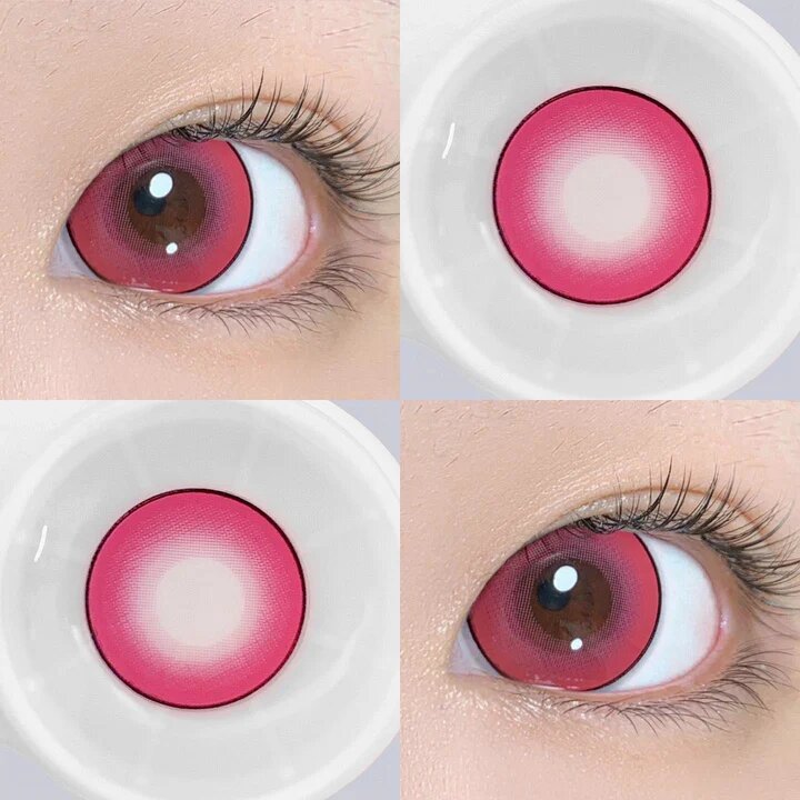 kazzue intense pop rose colored contact lens