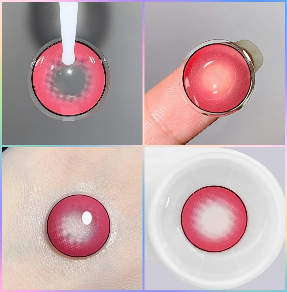 kazzue intense pop rose colored contact lens