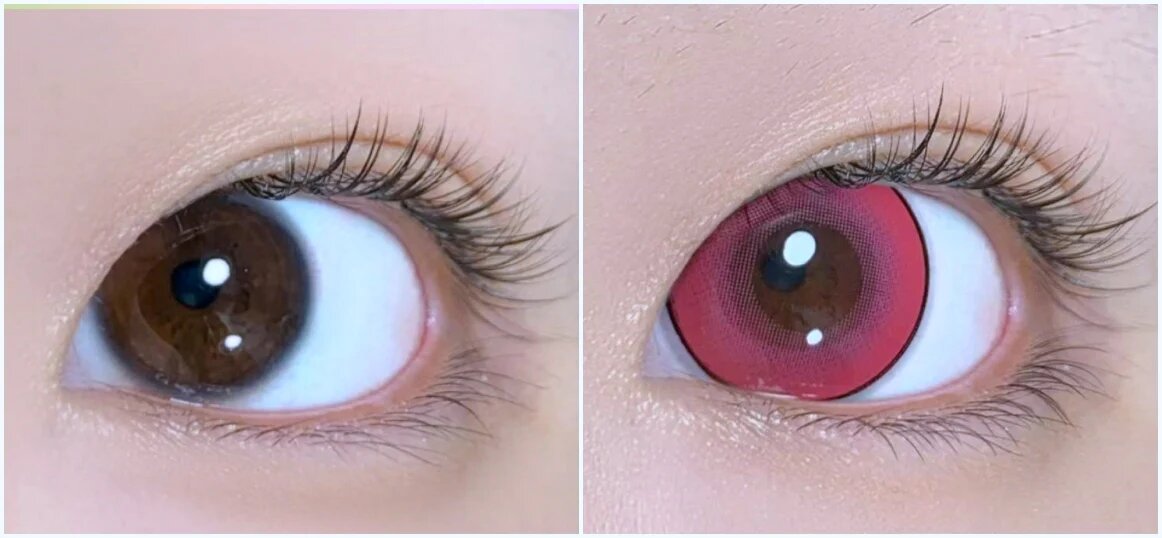kazzue intense pop rose colored contact lens