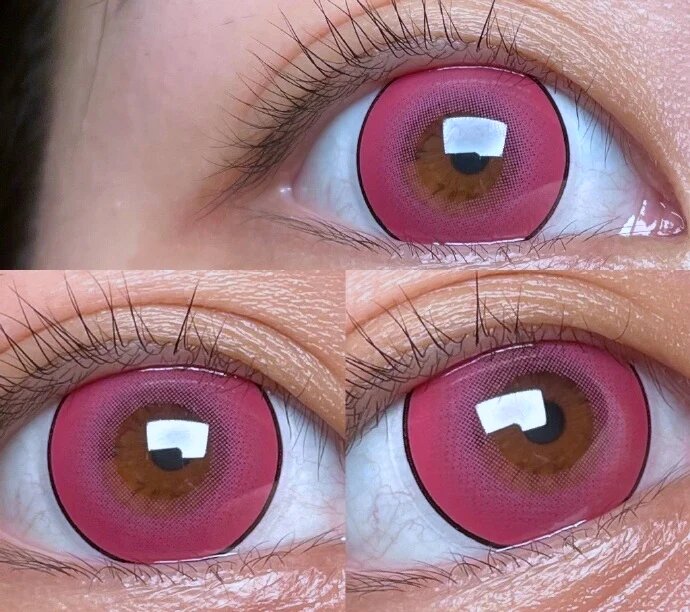 kazzue intense pop rose colored contact lens