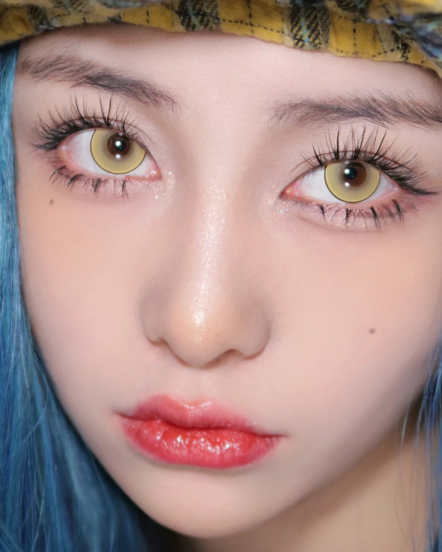kazzue intense pop yellow colored contact lens
