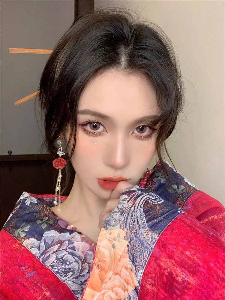 kazzue jewel crystal pink colored contact lens