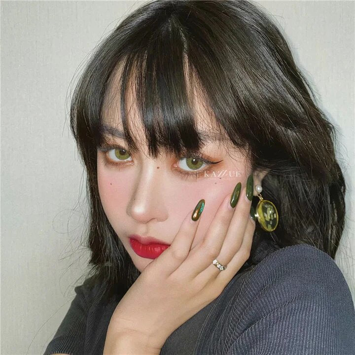 kazzue jewel olive colored contact lens