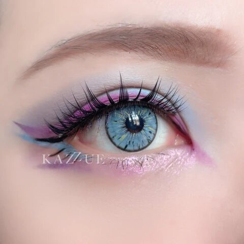 kazzue legacy blue colored contact lens