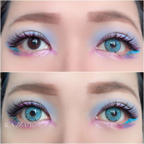 kazzue legacy blue colored contact lens