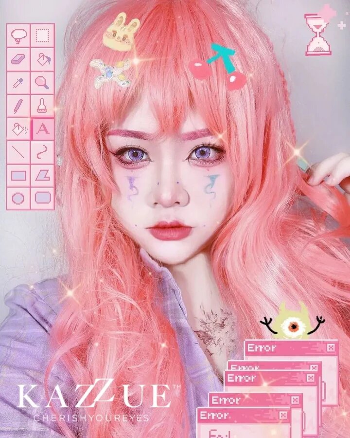kazzue legacy violet colored contact lens