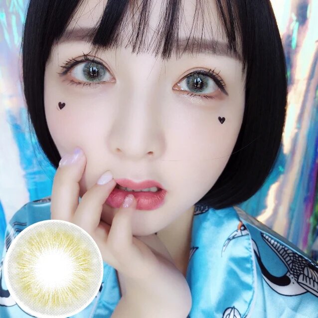 kazzue magical glitter gray colored contact lens
