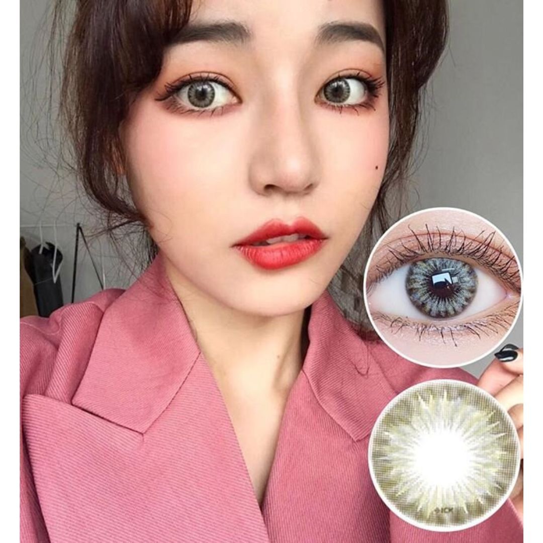 kazzue melody ash green colored contact lens