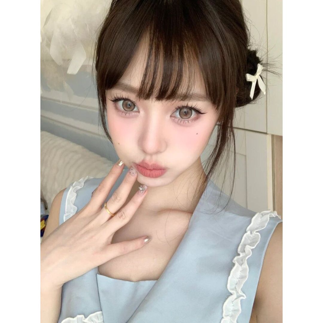 kazzue moonveil timeless brown colored contact lens
