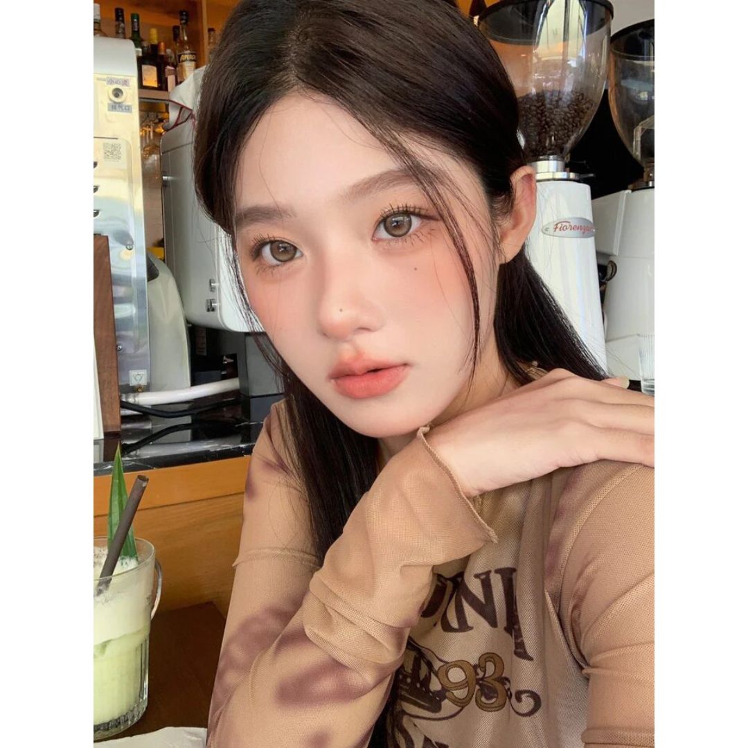 kazzue moonveil timeless brown colored contact lens