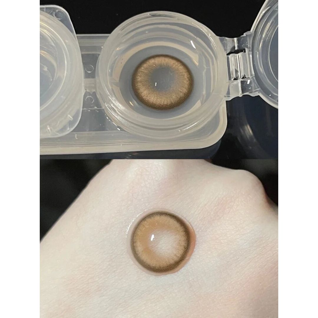 kazzue moonveil timeless brown colored contact lens