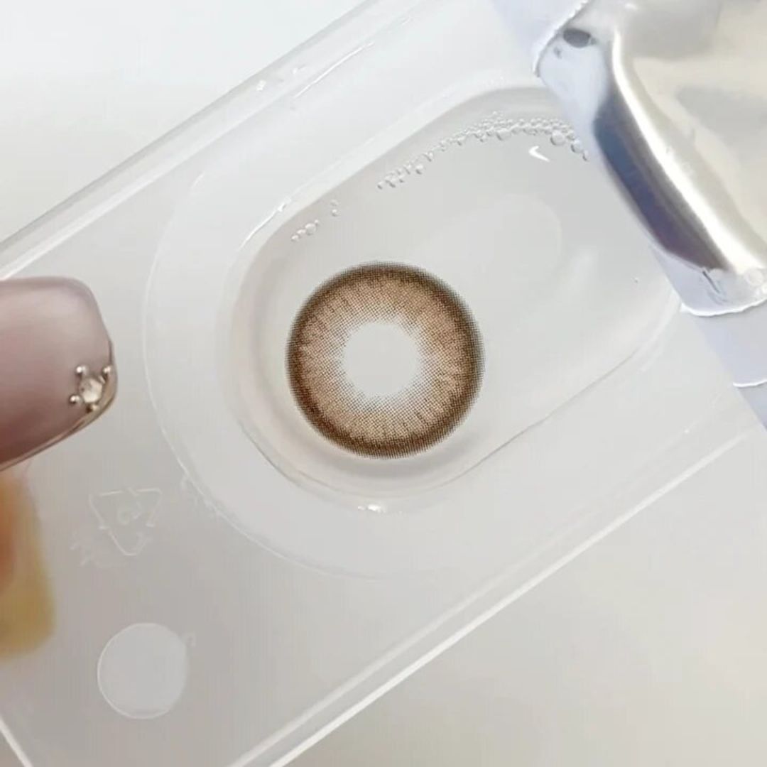 kazzue moonveil timeless brown colored contact lens