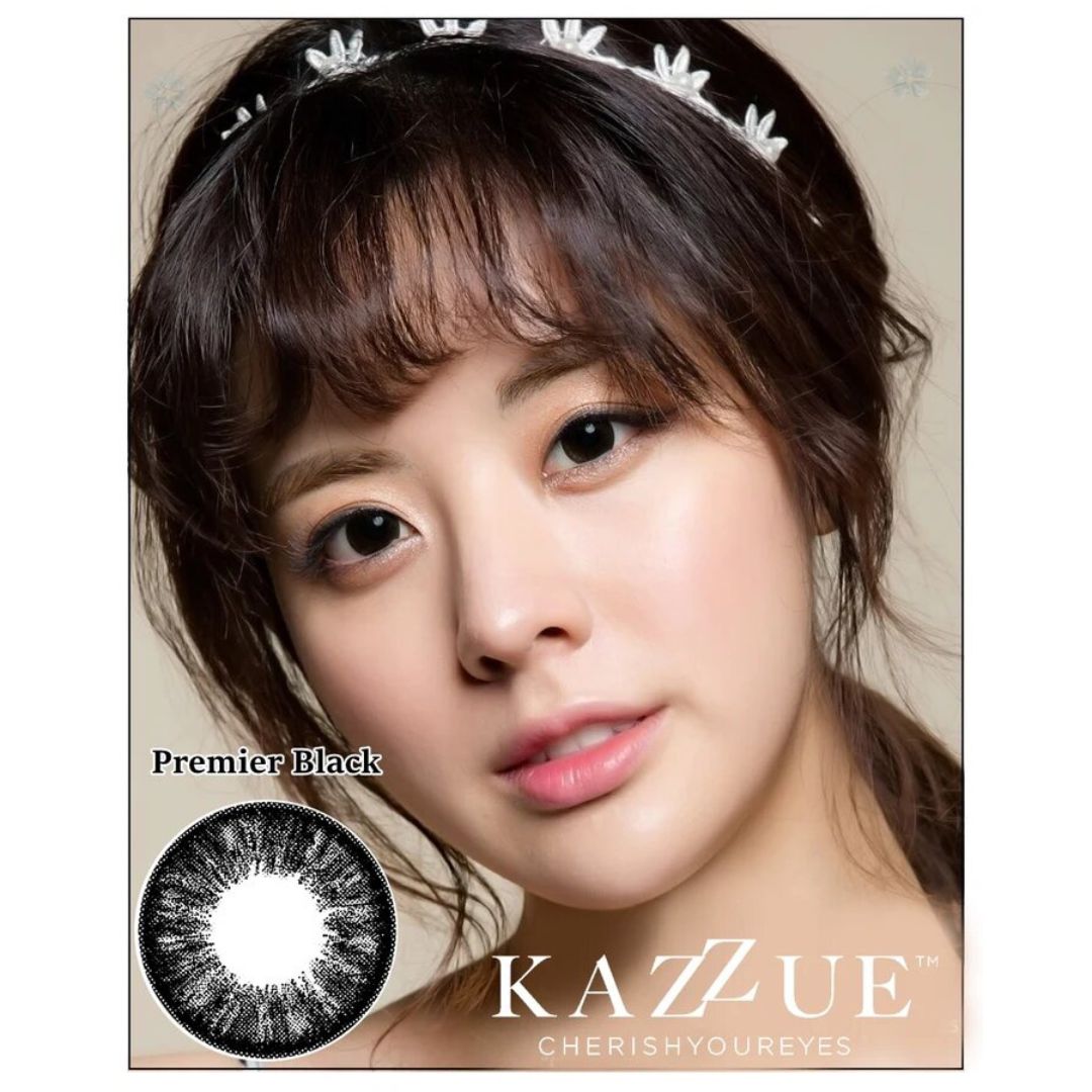 kazzue premier black colored contact lens