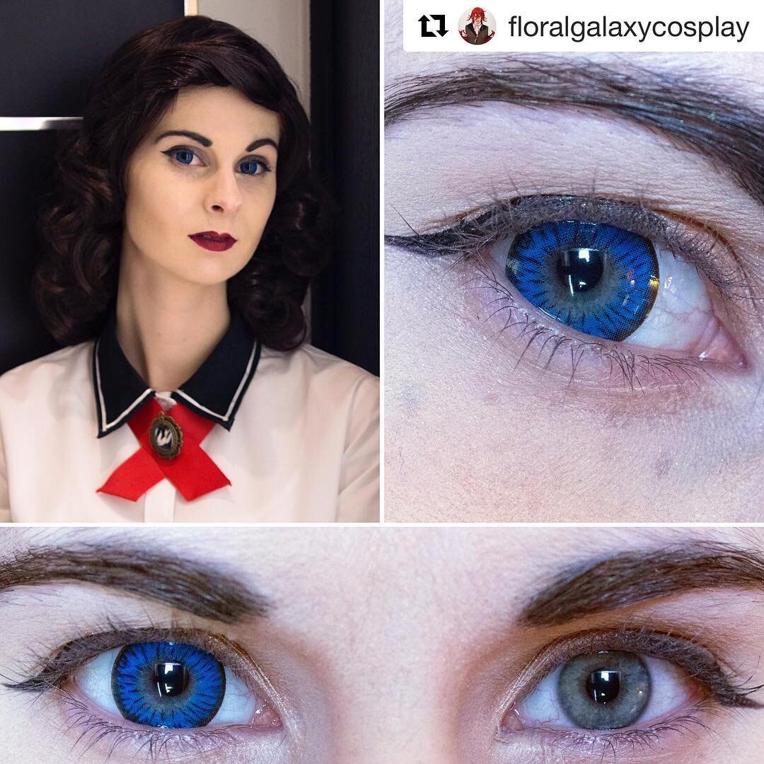 kazzue premier blue colored contact lens