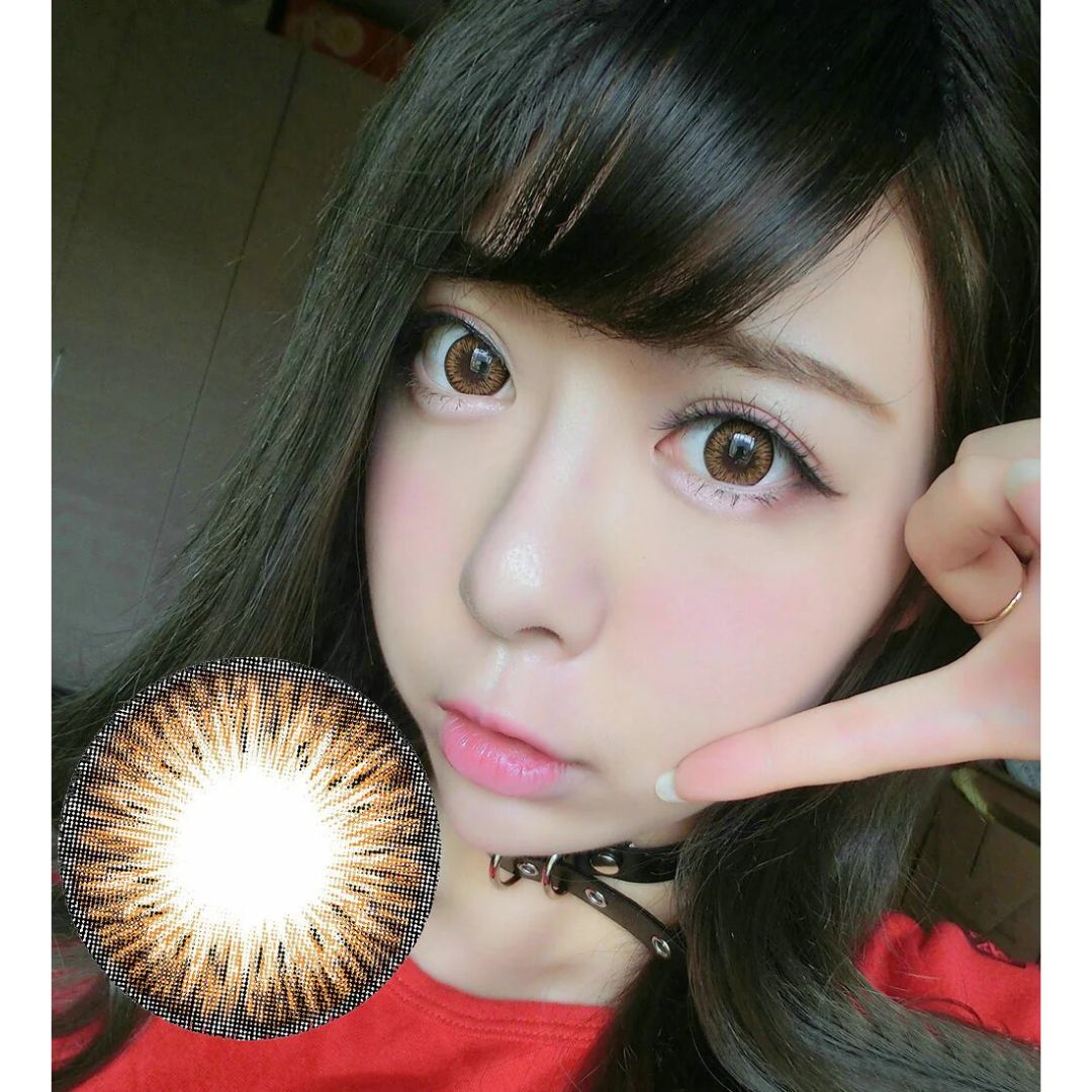 kazzue premier brown colored contact lens