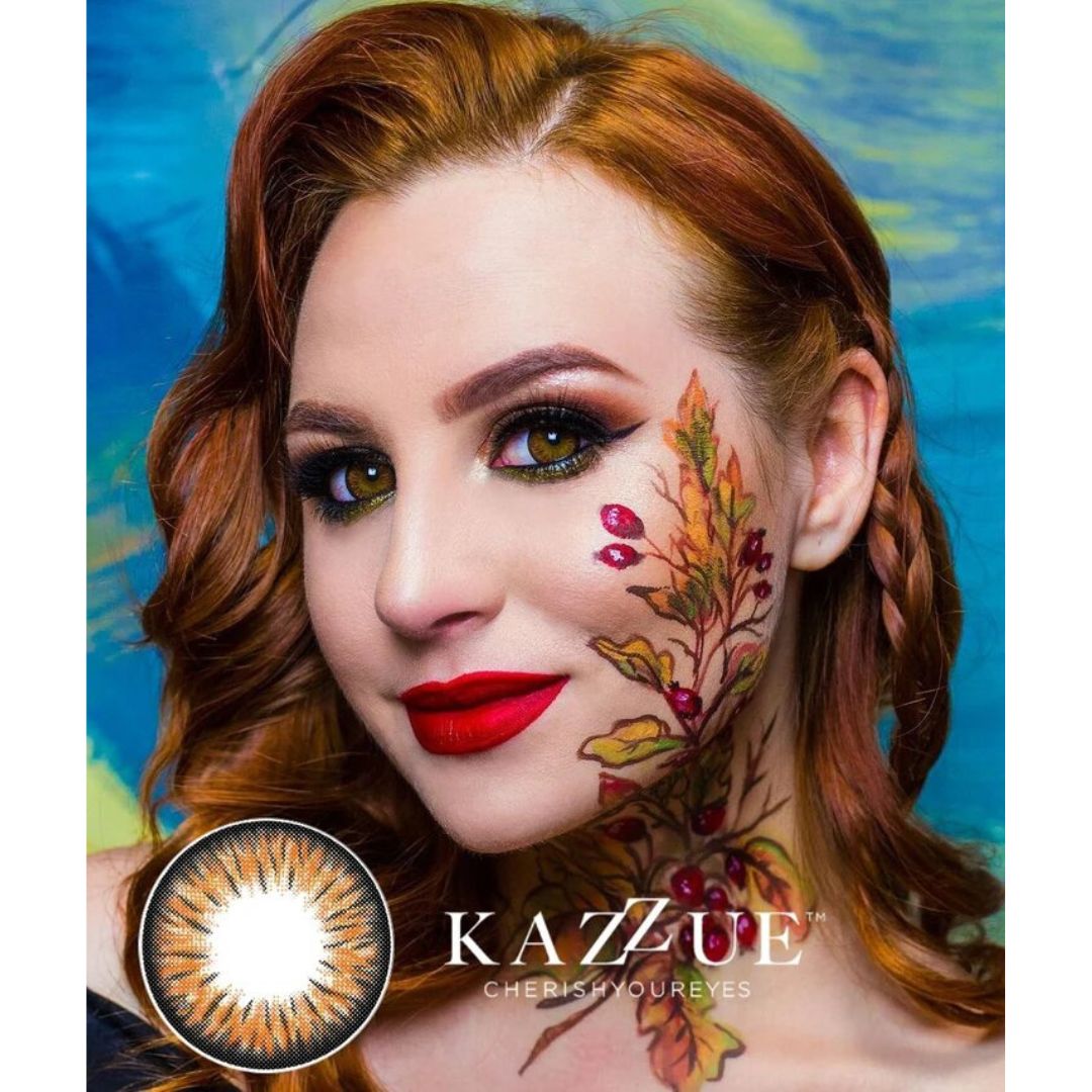kazzue premier caramel colored contact lens