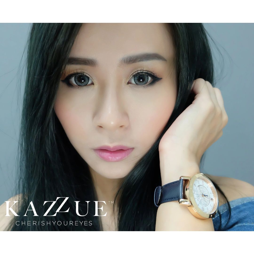kazzue premier grey colored contact lens