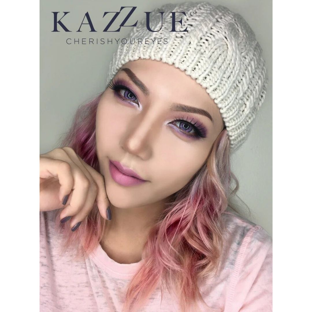 kazzue premier violet colored contact lens