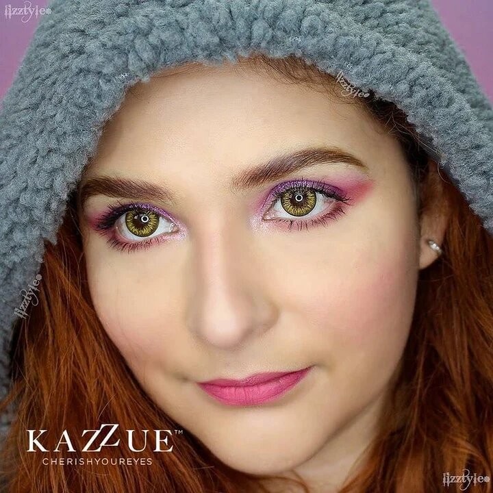 kazzue premier yellow colored contact lens
