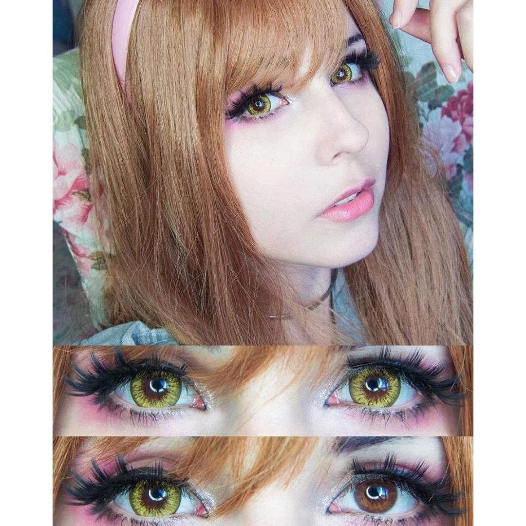 kazzue premier yellow colored contact lens