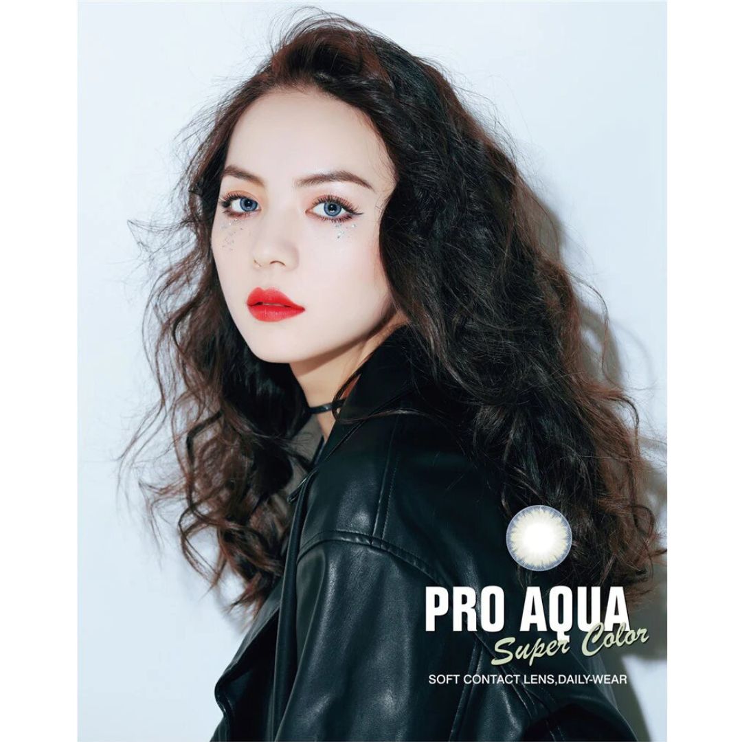 kazzue pro aqua blue colored contact lens