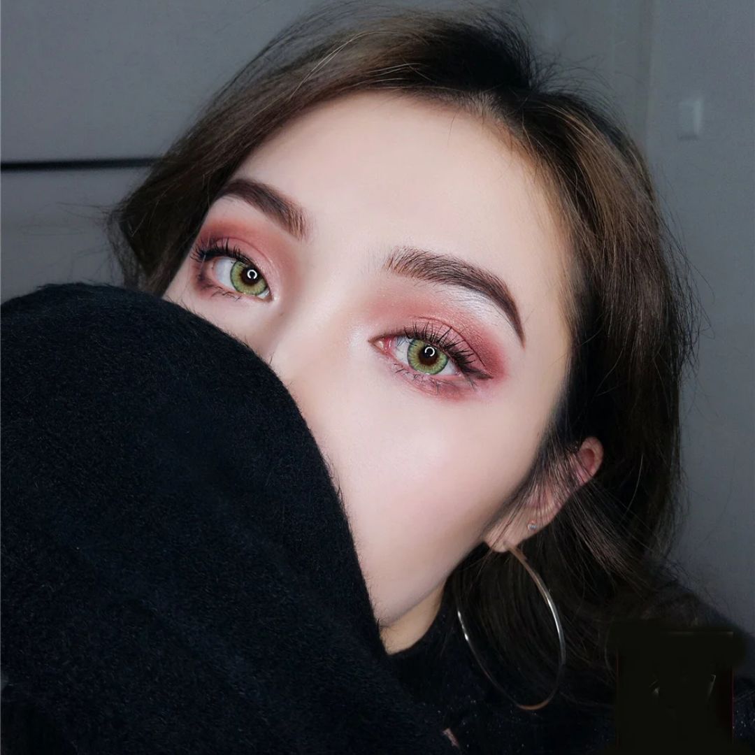 kazzue pro khaki green colored contact lens